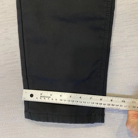 CAT Caterpillar Work Pants Mens 32 x 30 Black Canvas Fleece Lined Insulated - Picture 9 of 12